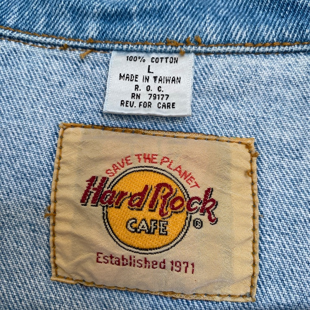 Hard Rock Cafe Denim with Logo Patch - Picture 2 of 4